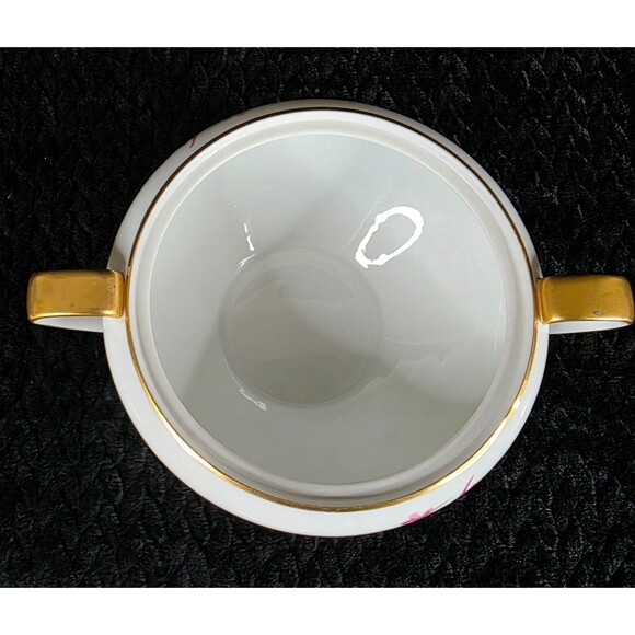 Vintage Noritake Pink Chrysanthemum Gold Trim 4 Pc Serving Set Japan 1950s-1960s - Picture 13 of 16